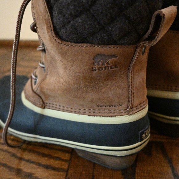 Sorel Women’s Insulated Duck Boots with Heel – Brown/Black – Size 10.5M - Picture 10 of 12